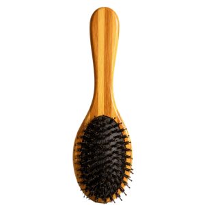 برس اکستنشن چوبی بامبو قهوهای روشن و تیره MSNHairs